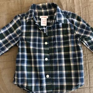 Joe Fresh baby plaid button-up